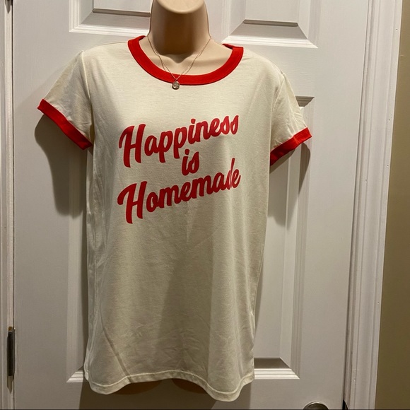 LuLaRoe LIV Red Trim Crew Neck Tee - Picture 2 of 7